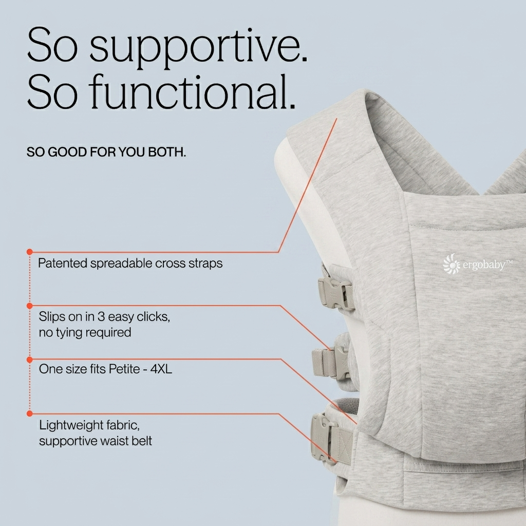 Embrace Baby Carrier - Soft Grey