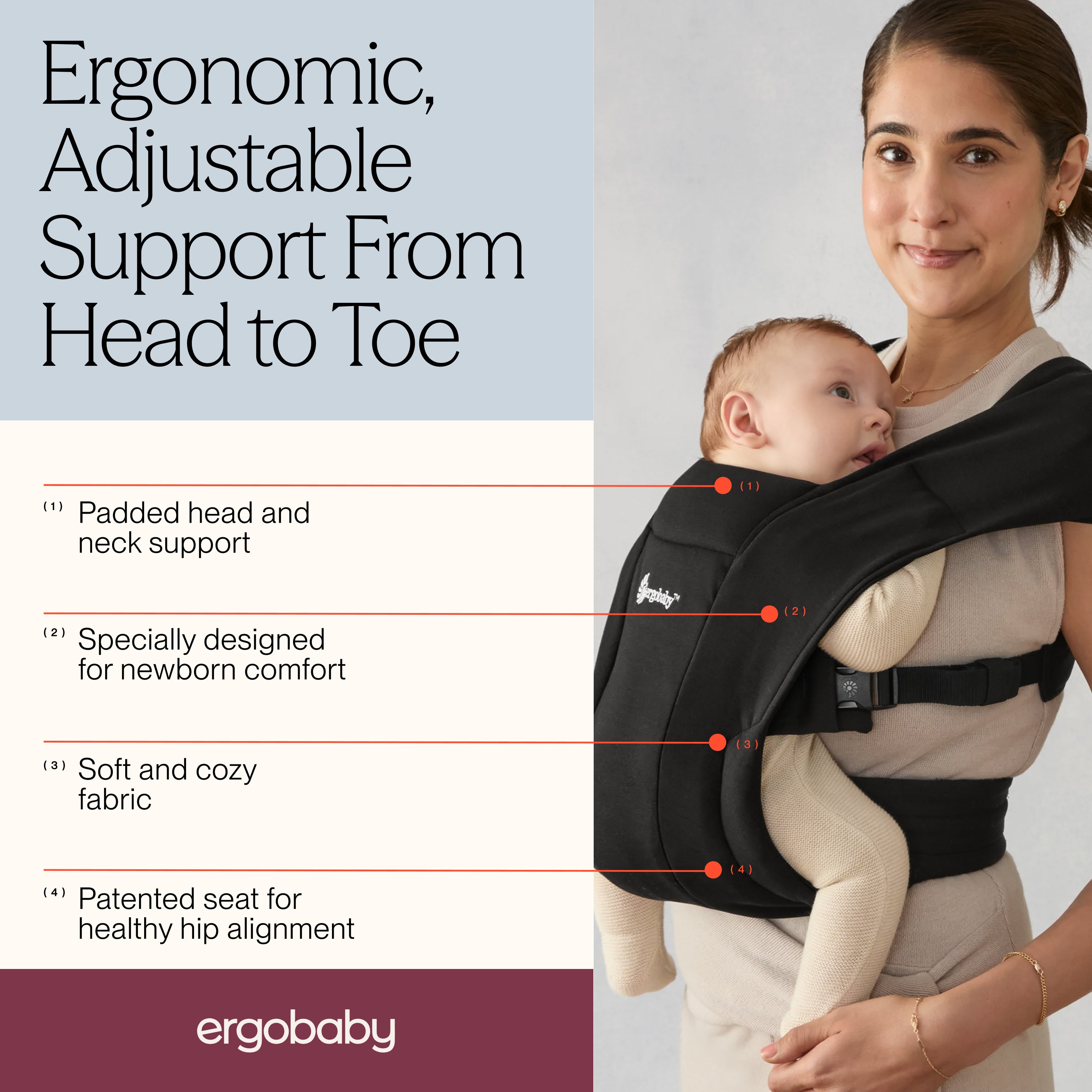 Embrace Baby Carrier - Pure Black