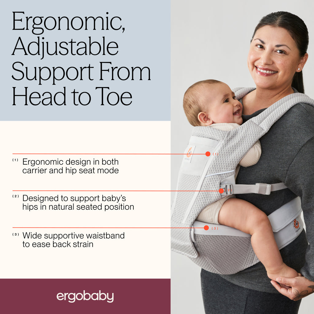 Alta Hip Seat Baby Carrier - Pearl Grey