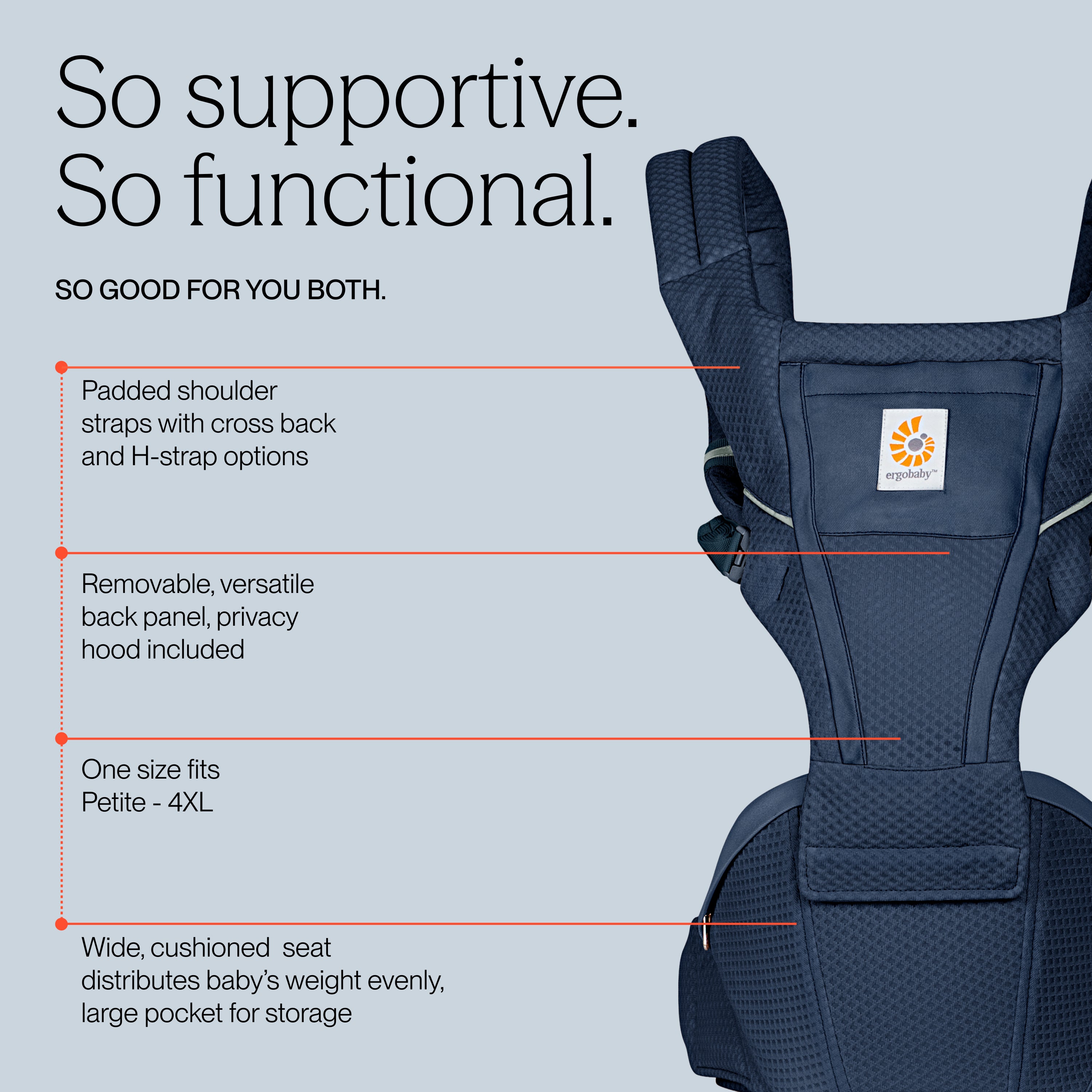 Alta Hip Seat Baby Carrier - Midnight Blue