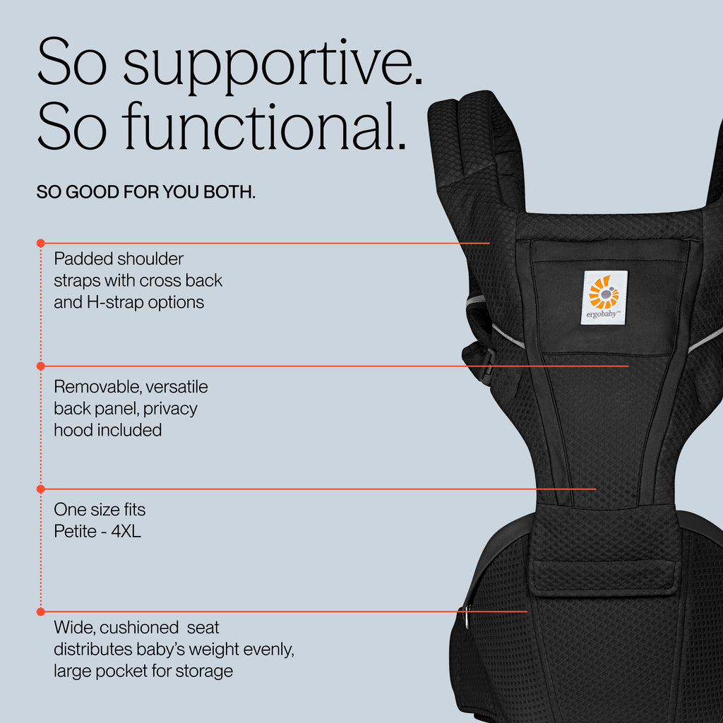 Alta Hip Seat Baby Carrier - Onyx Black