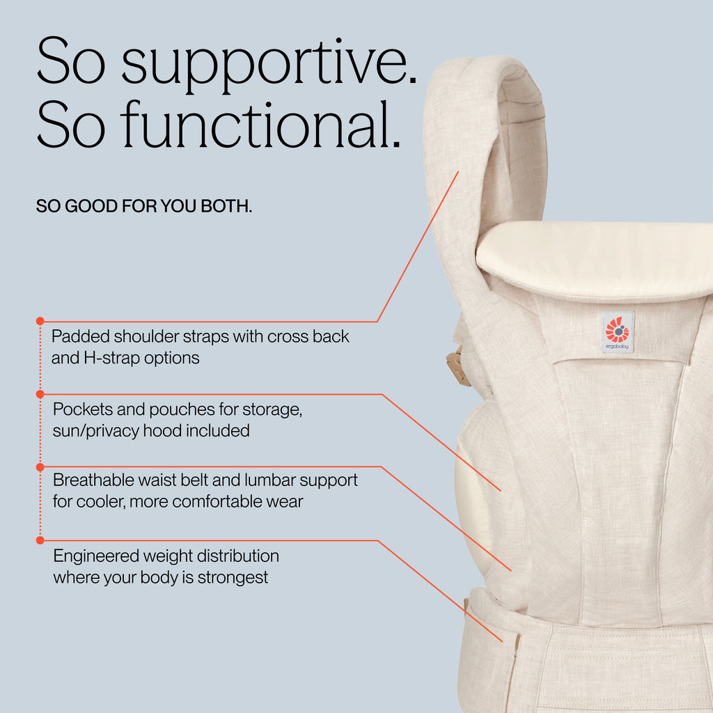 Omni Deluxe Baby Carrier - Natural Linen