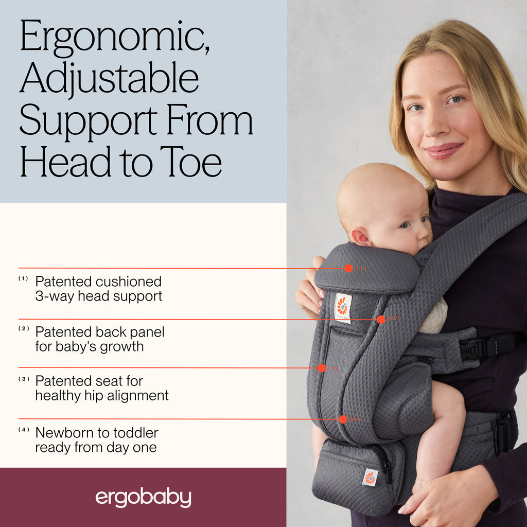 Omni Deluxe Mesh Baby Carrier - Graphite Grey