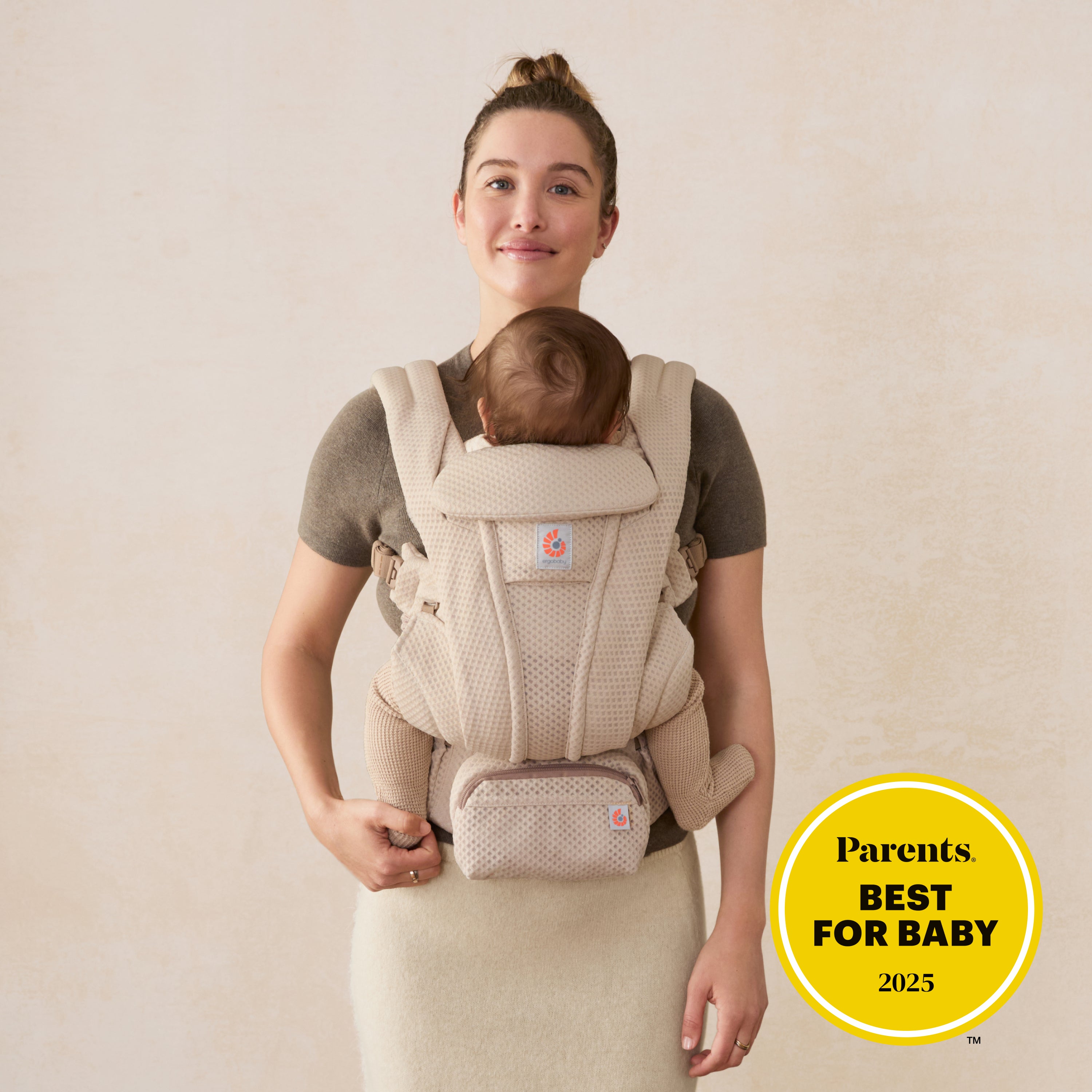 Omni Deluxe Mesh Baby Carrier - Natural Beige – Ergobaby Australia