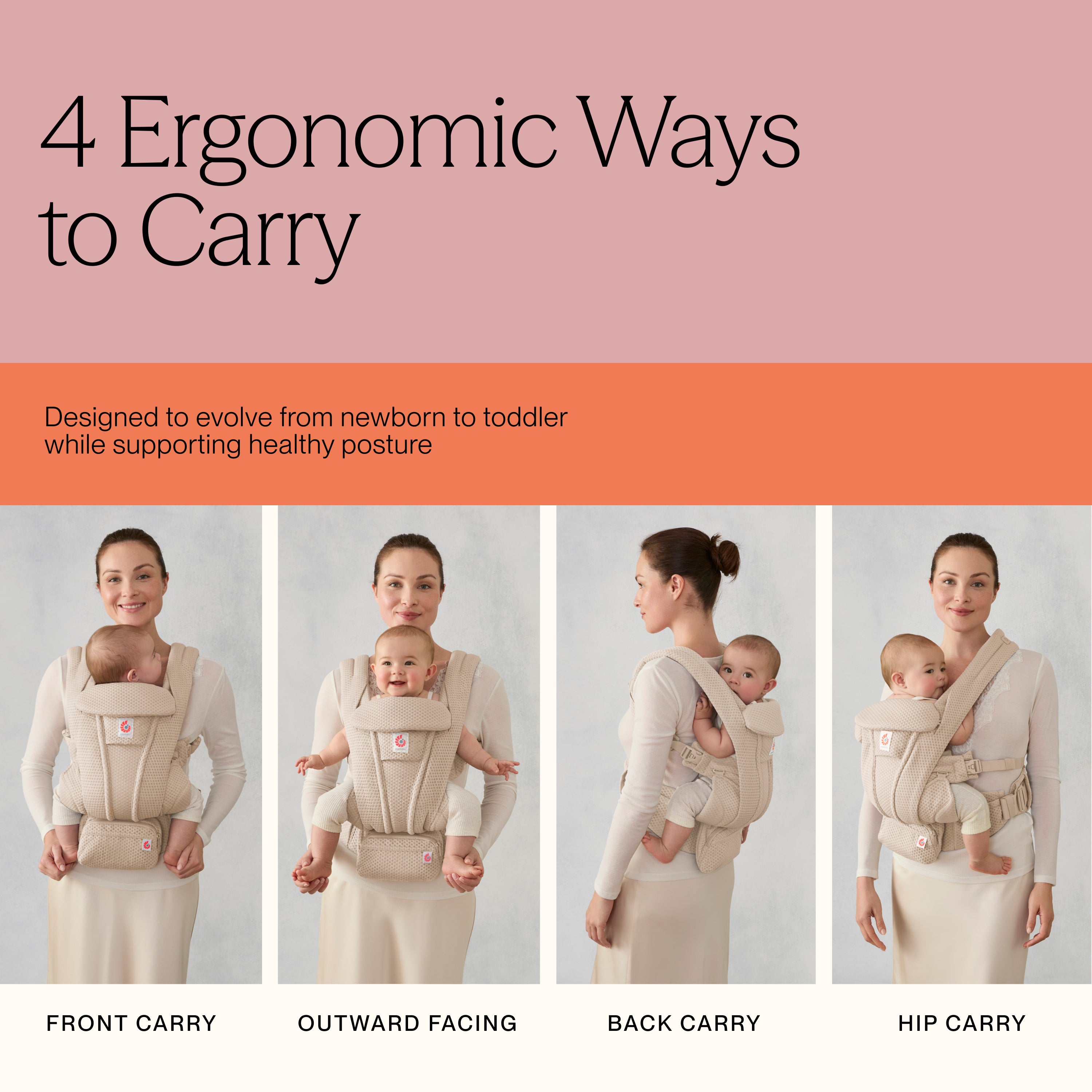 Omni Deluxe Mesh Baby Carrier - Natural Beige