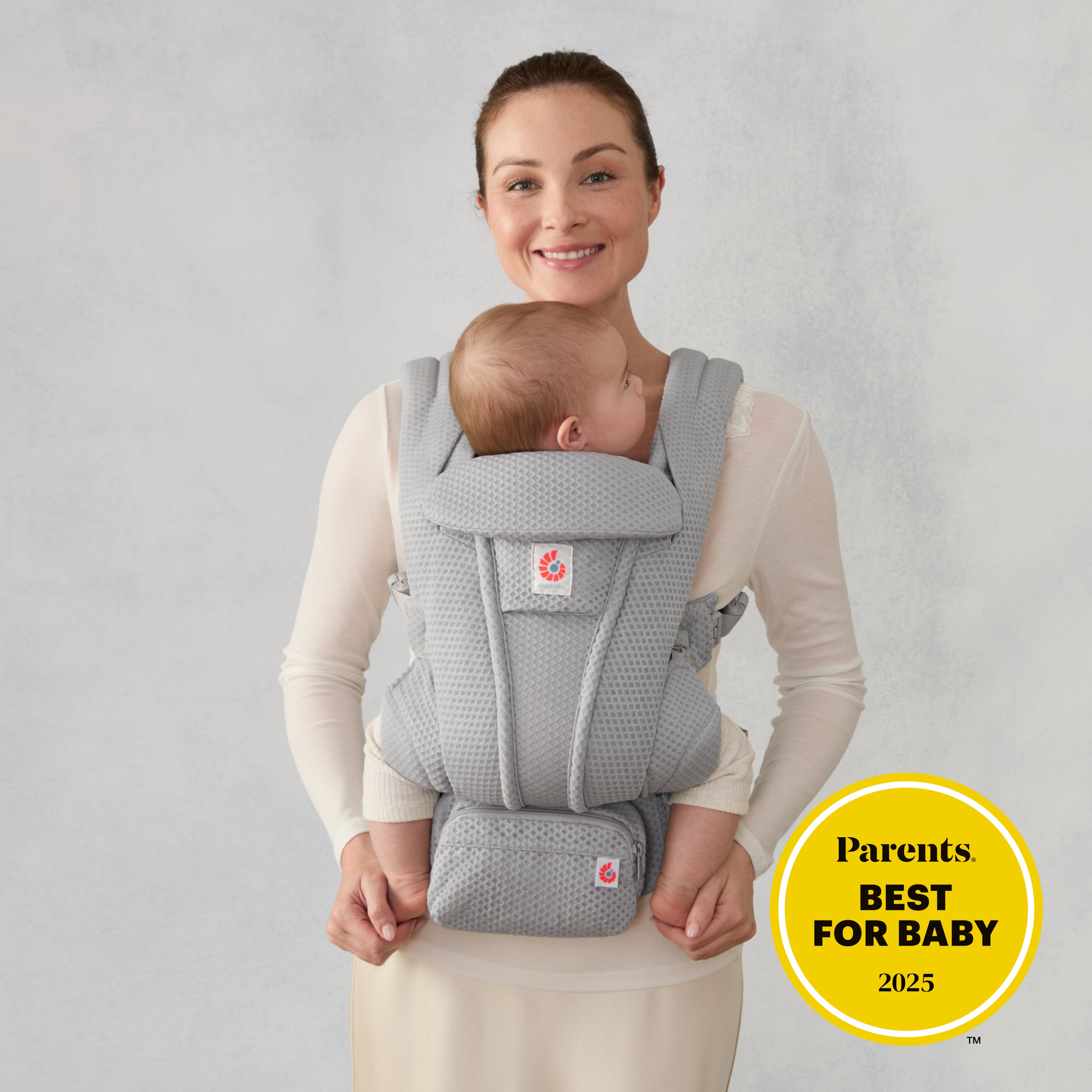 Omni Deluxe Mesh Baby Carrier - Pearl Grey – Ergobaby Australia