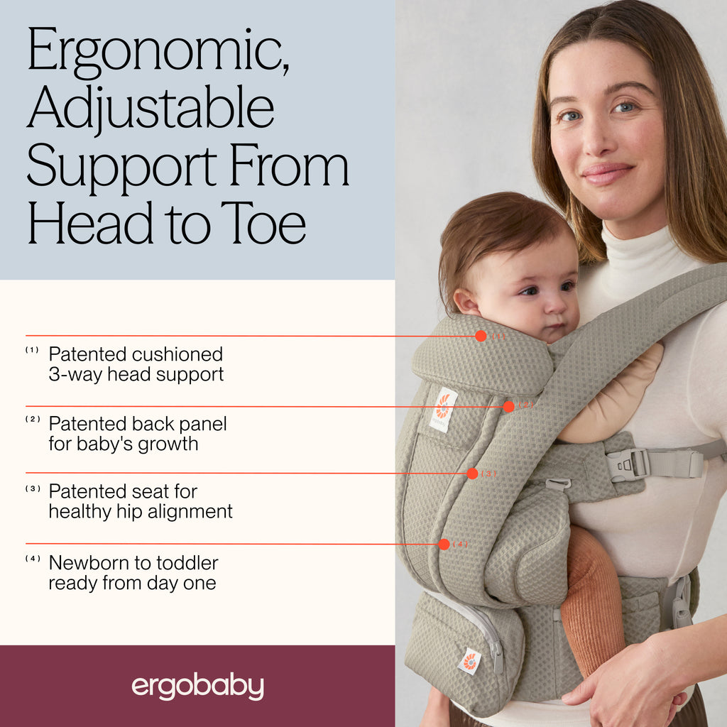 Omni Deluxe Mesh Baby Carrier - Soft Olive