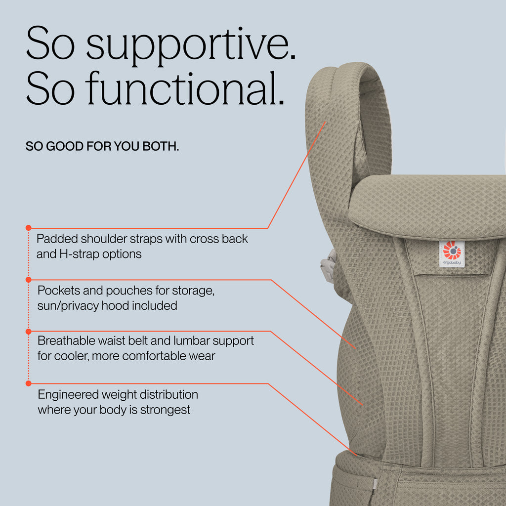 Omni Deluxe Mesh Baby Carrier - Soft Olive