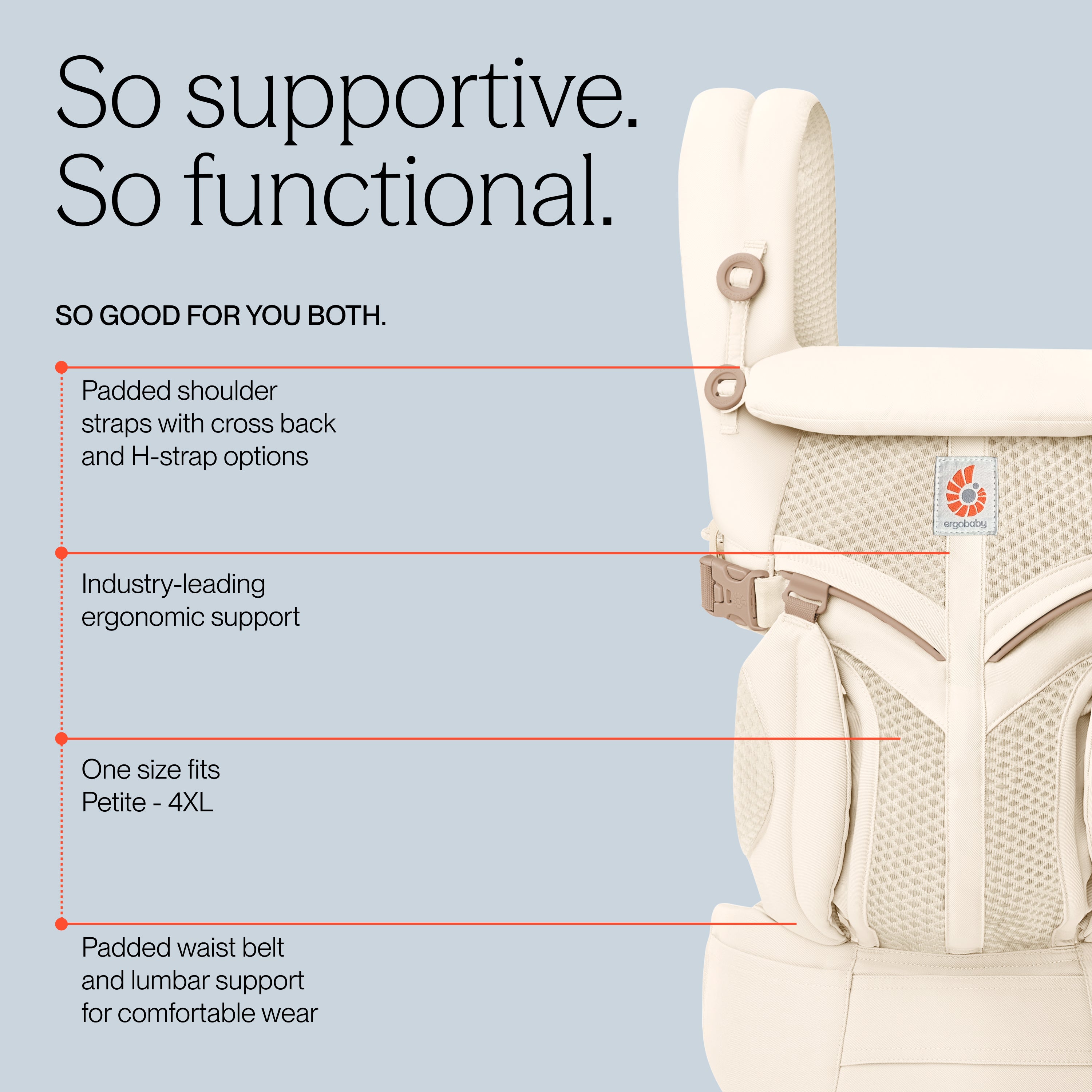 Omni Classic Mesh Baby Carrier - Luminous Ivory
