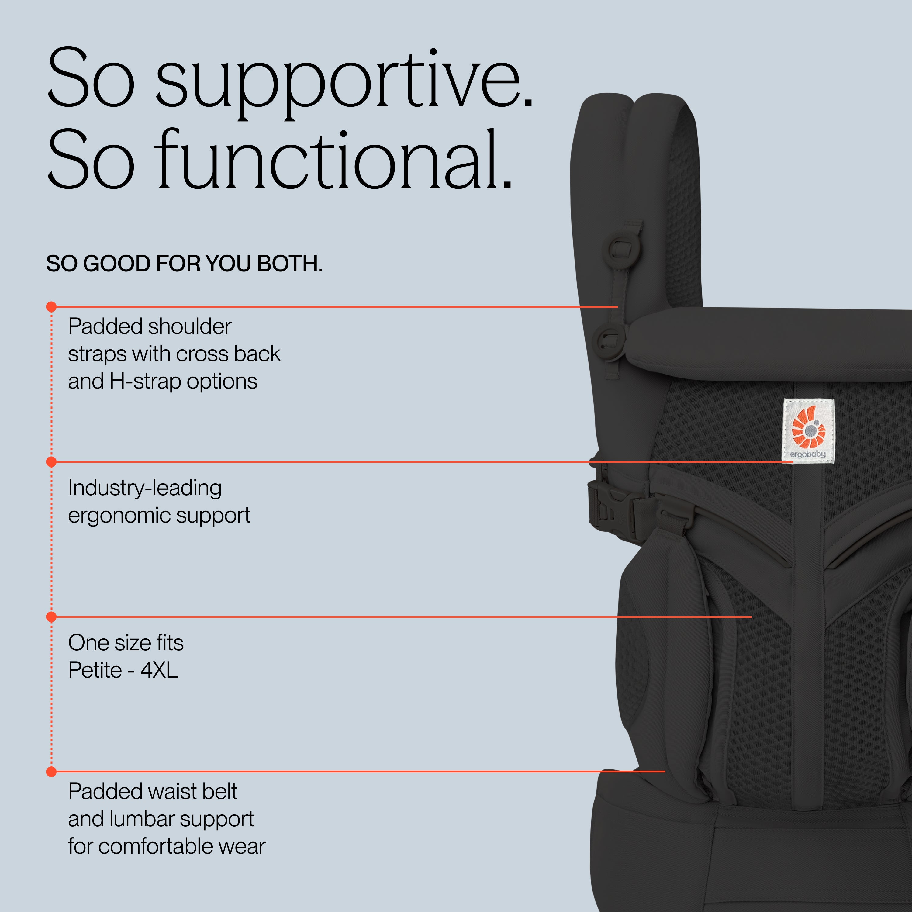 Omni Classic Mesh Baby Carrier - Onyx Black