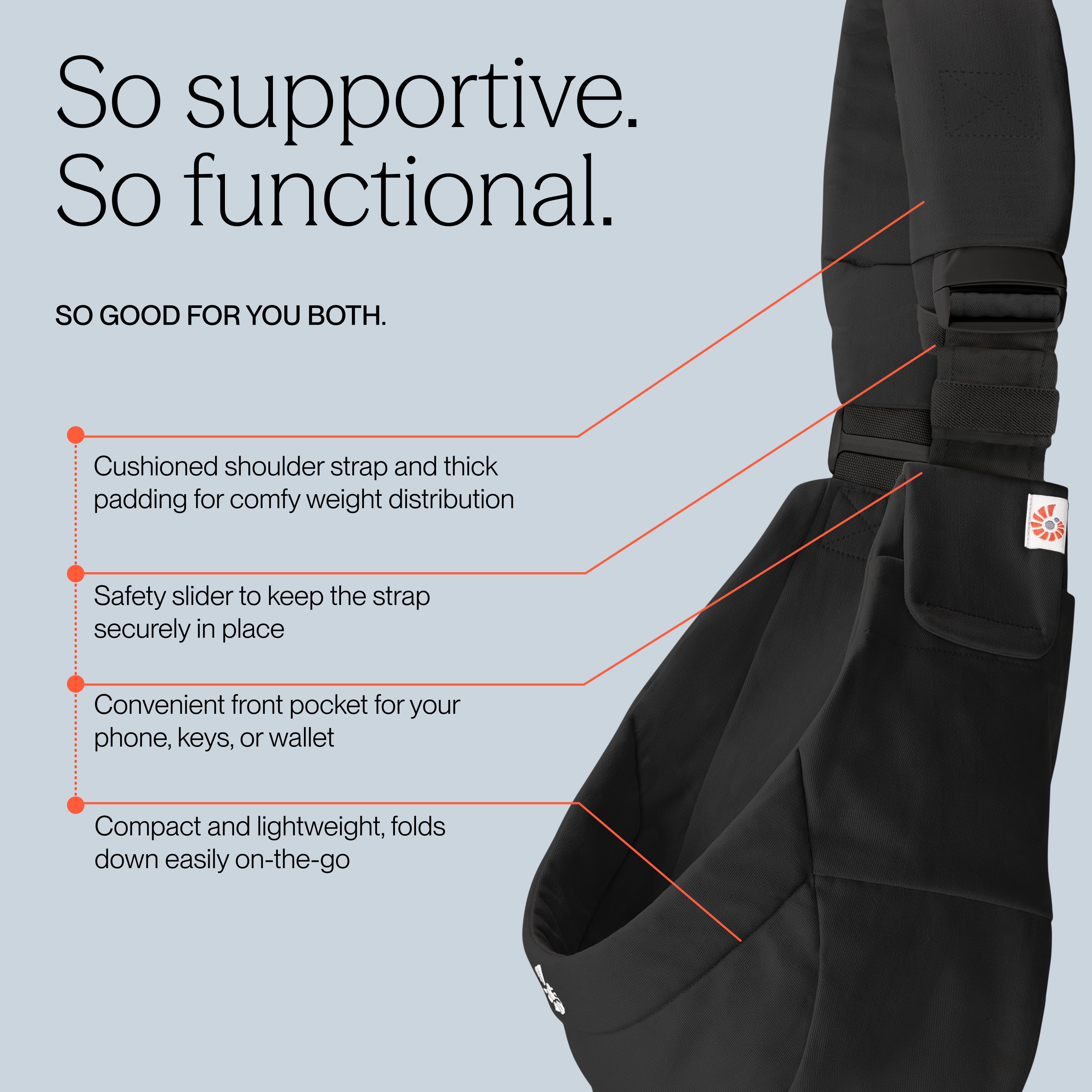 Upsie Sling Carrier - Onyx Black