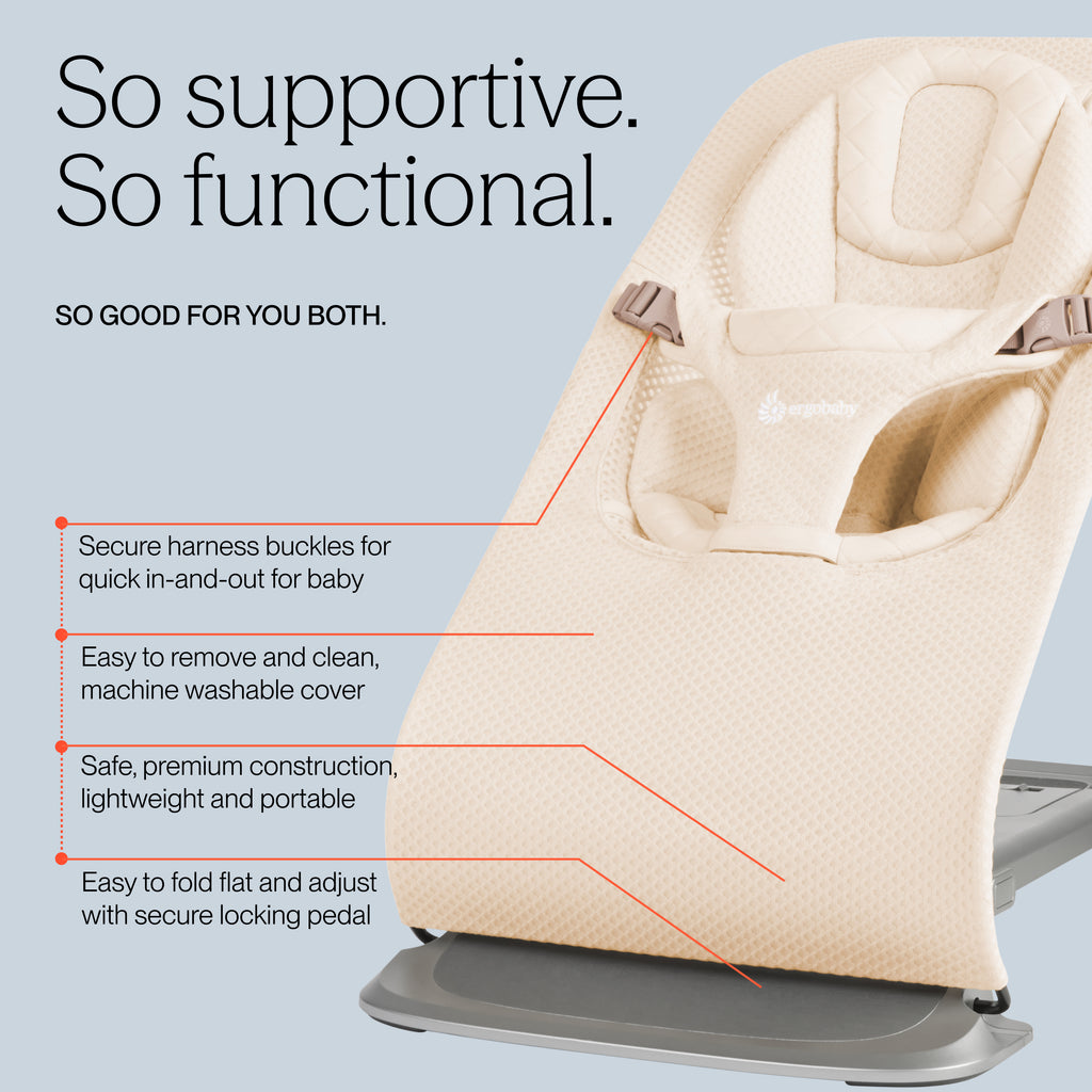 Evolve 3 in 1 Mesh Bouncer - Cream