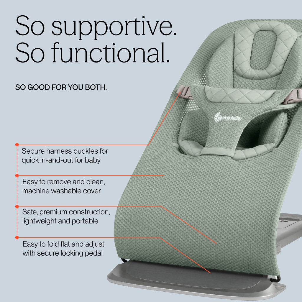 Evolve 3 in 1 Mesh Bouncer - Sage Green