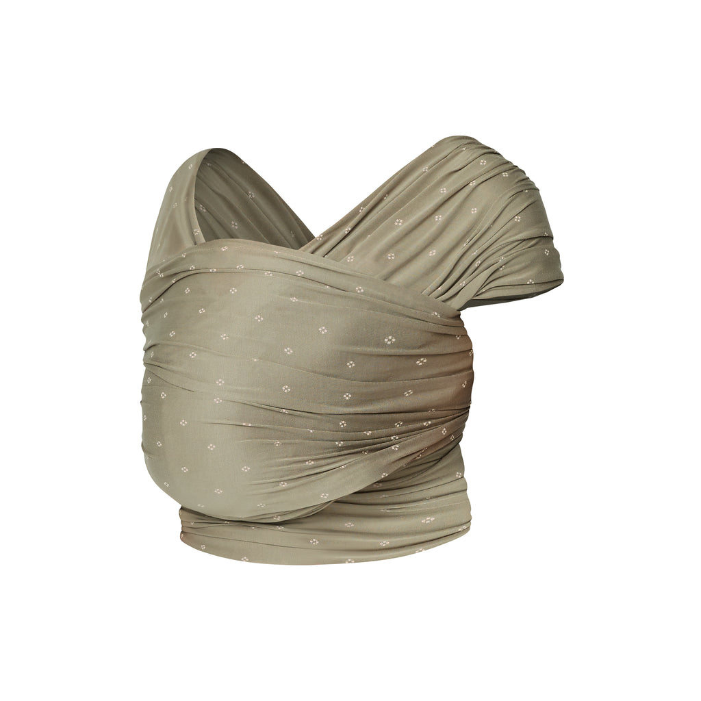 Aura Wrap Sustainable Knit - Olive Diamonds