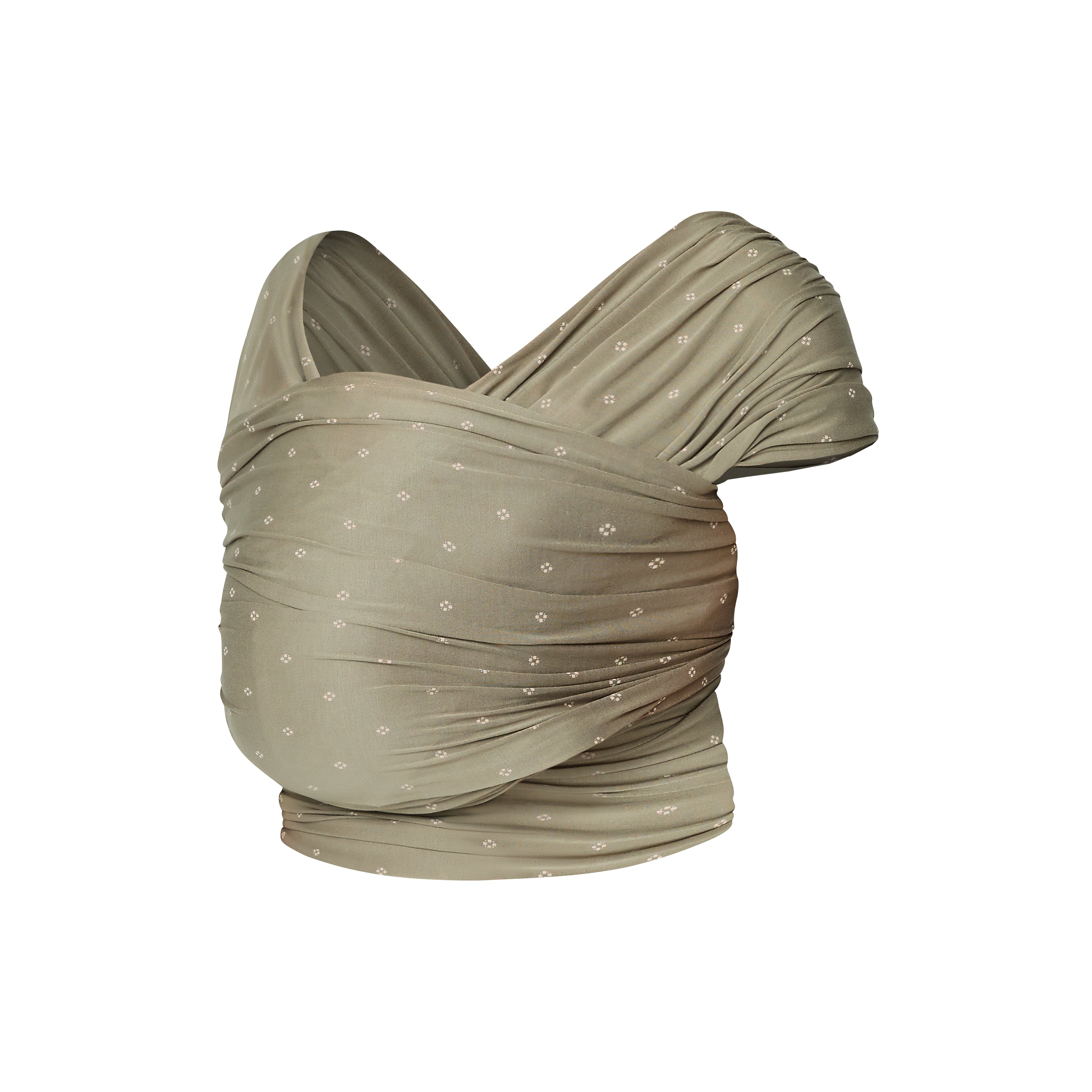 Aura Wrap Sustainable Knit - Olive Diamonds
