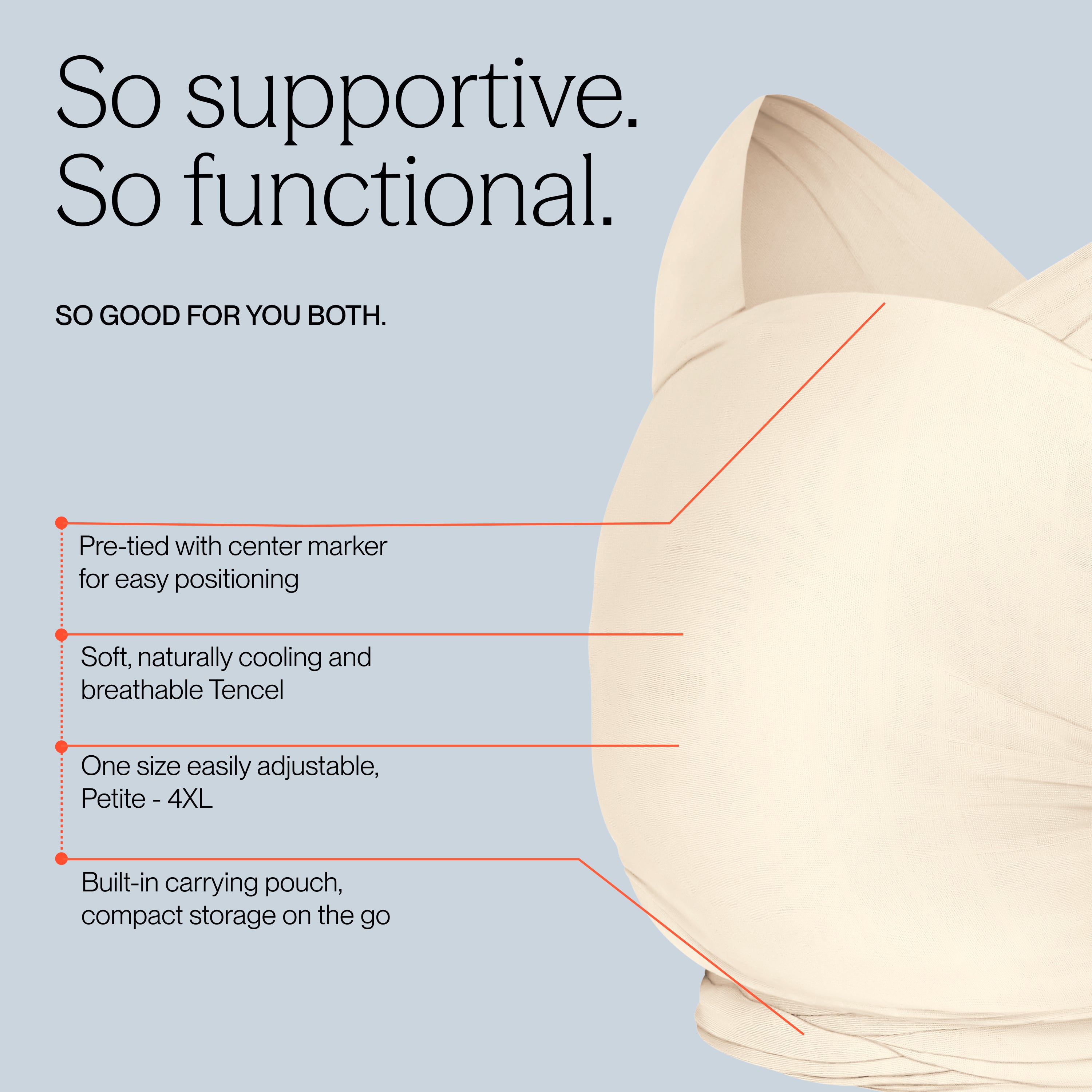 Aura Wrap Sustainable Knit - Cream