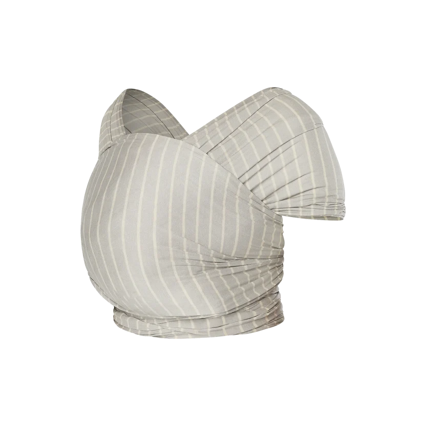 Aura Wrap Sustainable Knit - Grey Stripes
