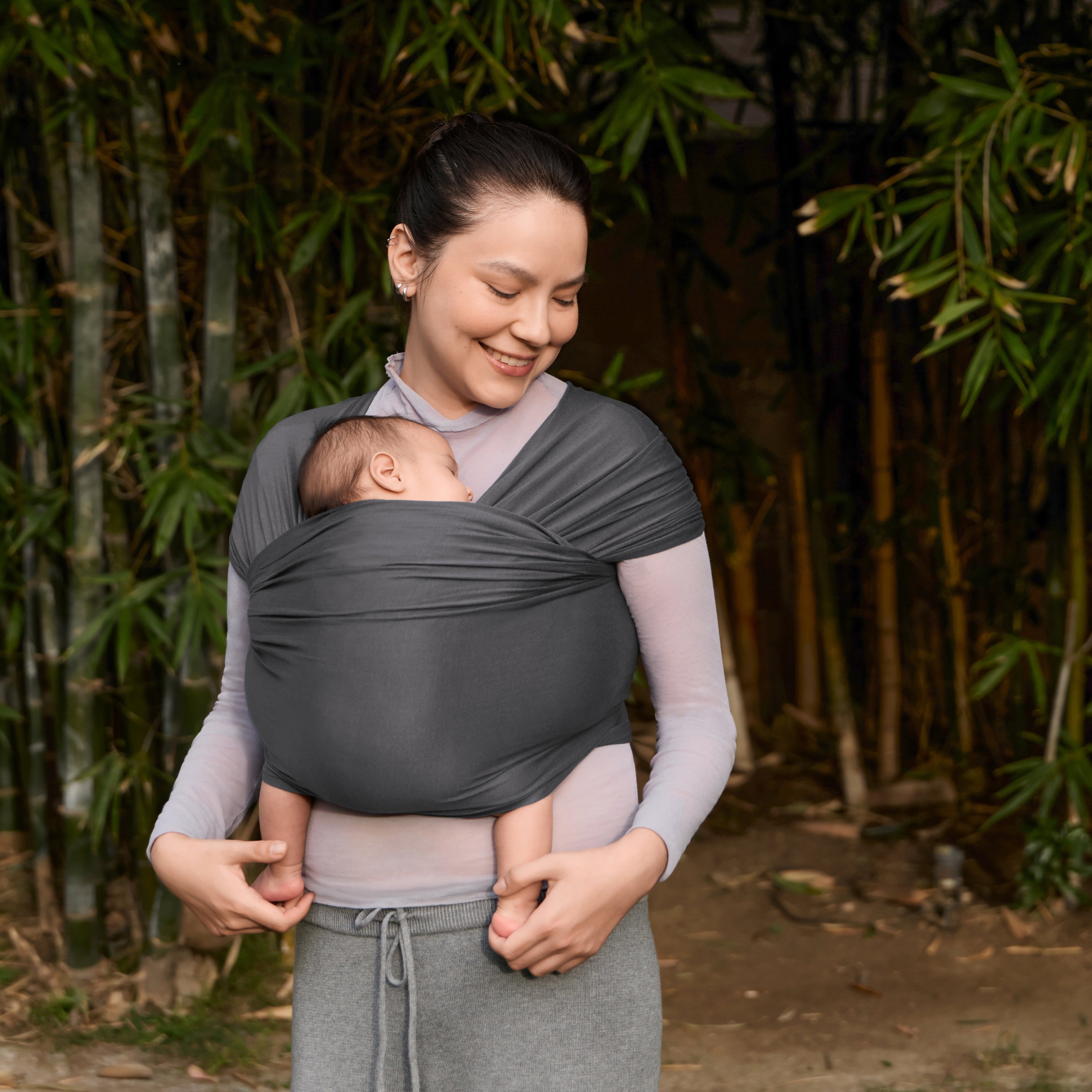 Aura Wrap Sustainable Knit - Soft Black