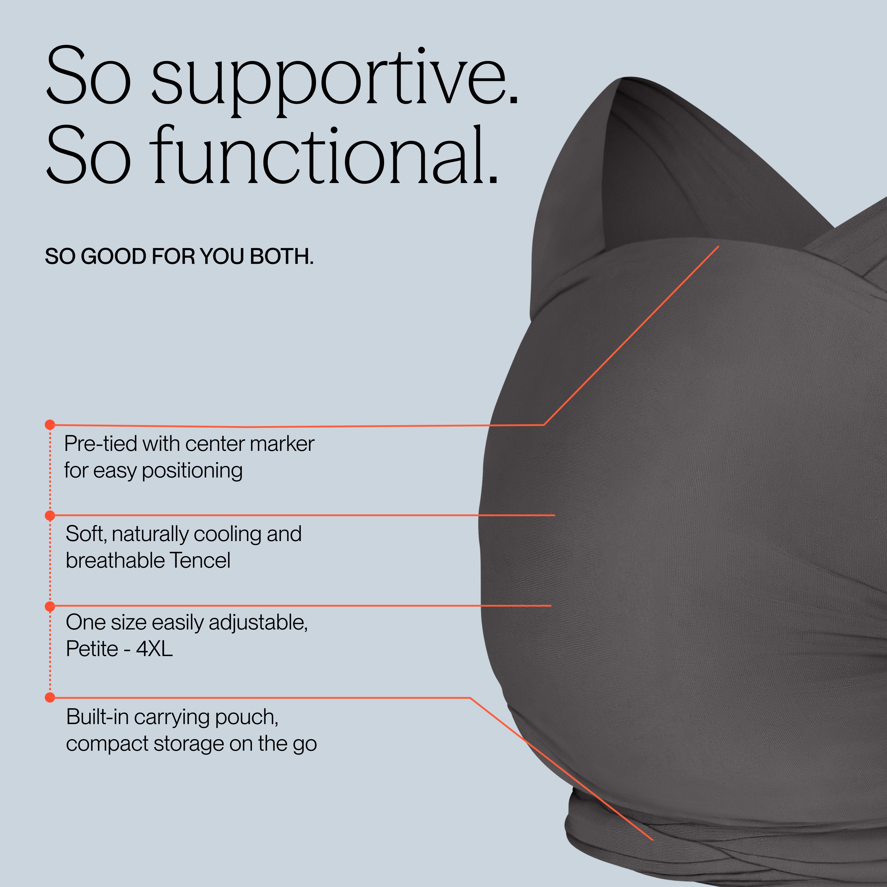 Aura Wrap Sustainable Knit - Soft Black