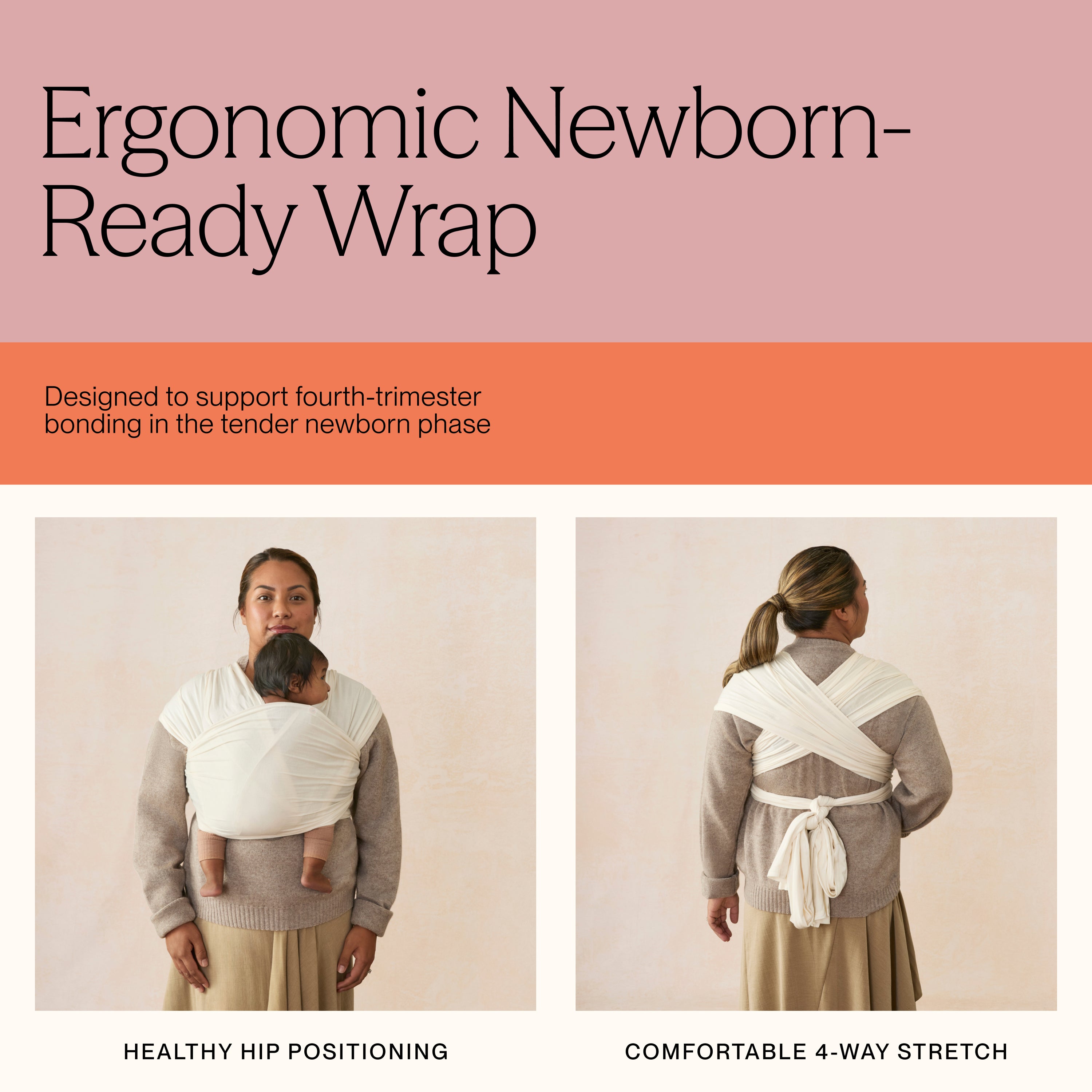 Aura Wrap Sustainable Knit - Grey Stripes