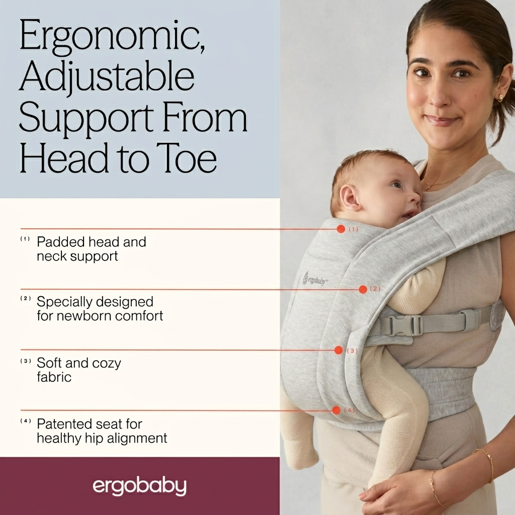 Embrace Baby Carrier - Soft Grey