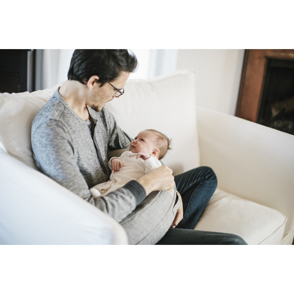 Natural Curve Nursing Pillow - Heathered Grey