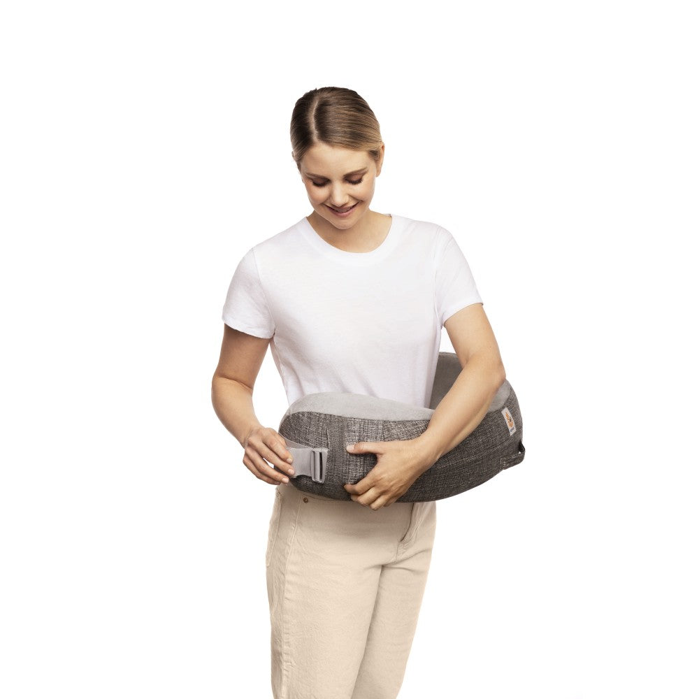Natural Curve Nursing Pillow - Heathered Grey